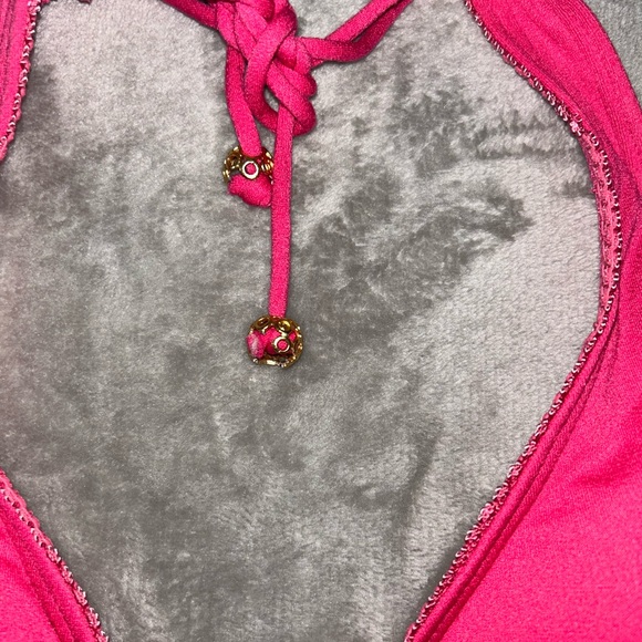 Vintage Juicy couture hot pink ruffle one piece bathing suit - Picture 5 of 16